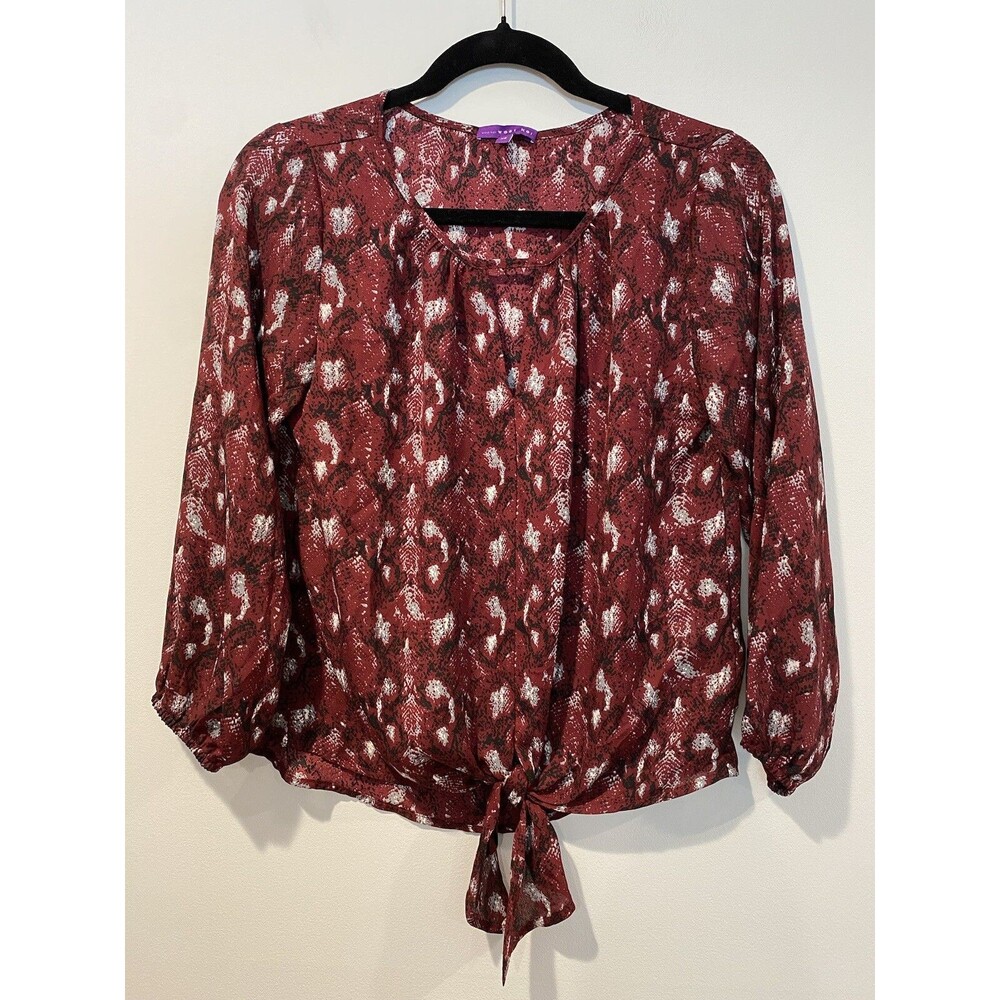 NEW Stitch Fix Tie Front Blouse Womens XS Workwear Travel Lightweight Career